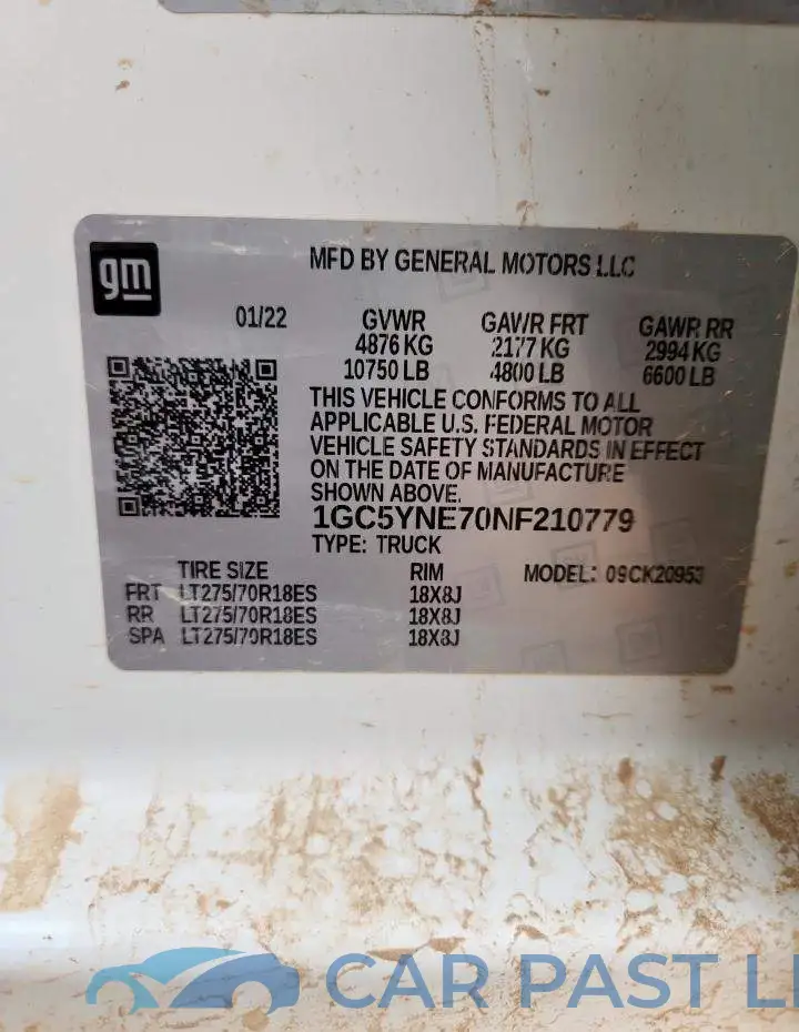 1GC5YNE70NF210779# 12