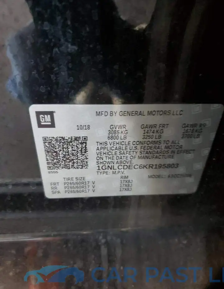 1GNLCDEC6KR195803# 13