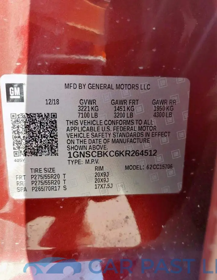 1GNSCBKC6KR264512# 13