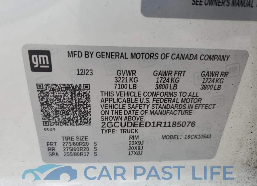 2GCUDEED1R1185076# 12