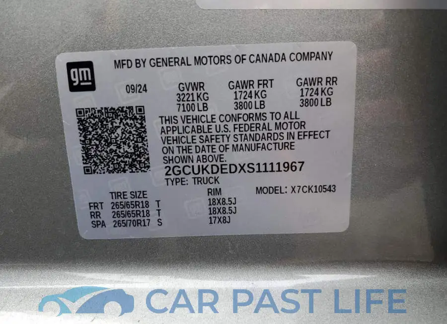 2GCUKDEDXS1111967# 13
