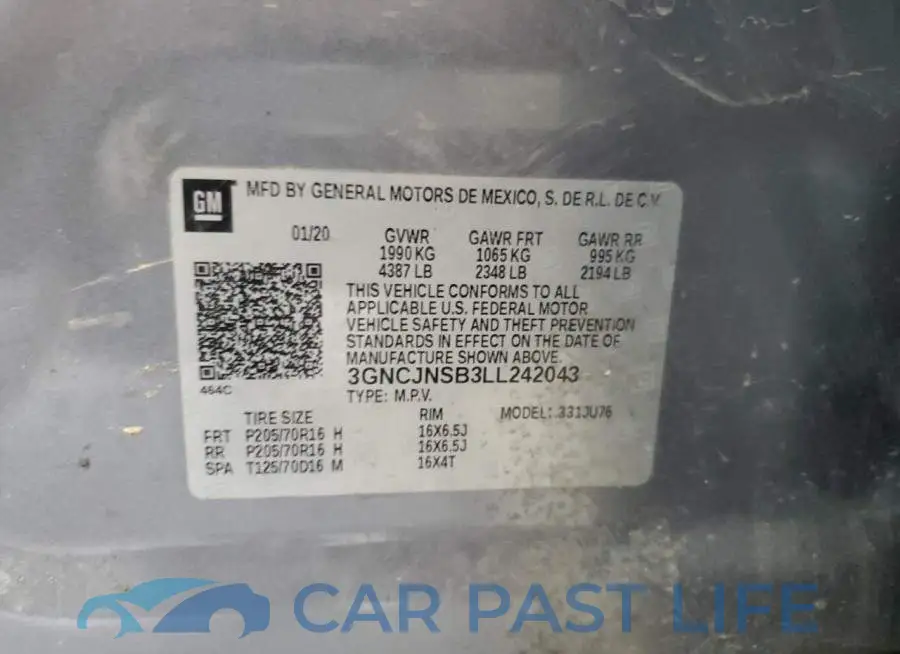 3GNCJNSB3LL242043# 13