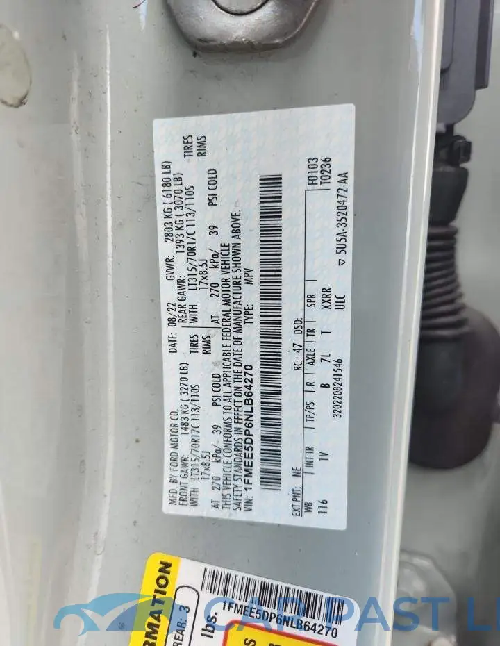 1FMEE5DP6NLB64270# 12