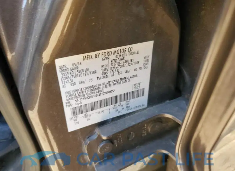1FT7W2BT8GEC95023# 12
