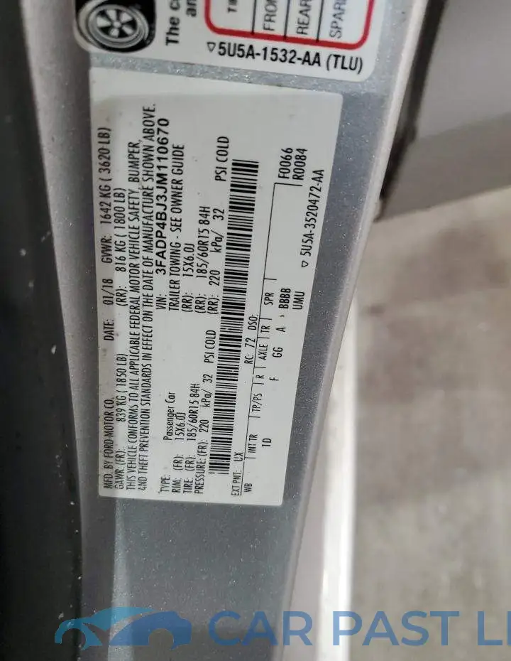 3FADP4BJ3JM110670# 12