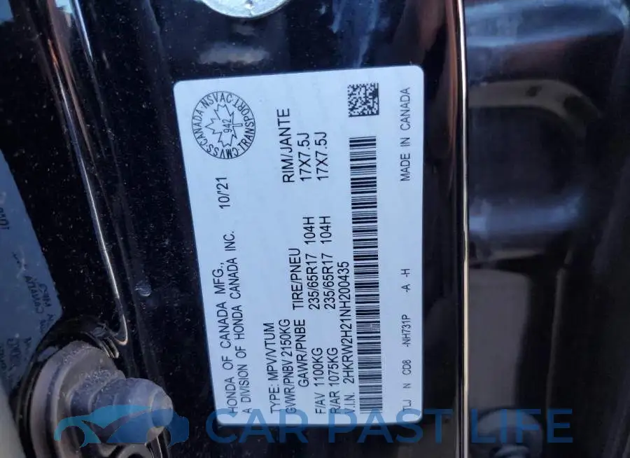 2HKRW2H21NH200435# 14