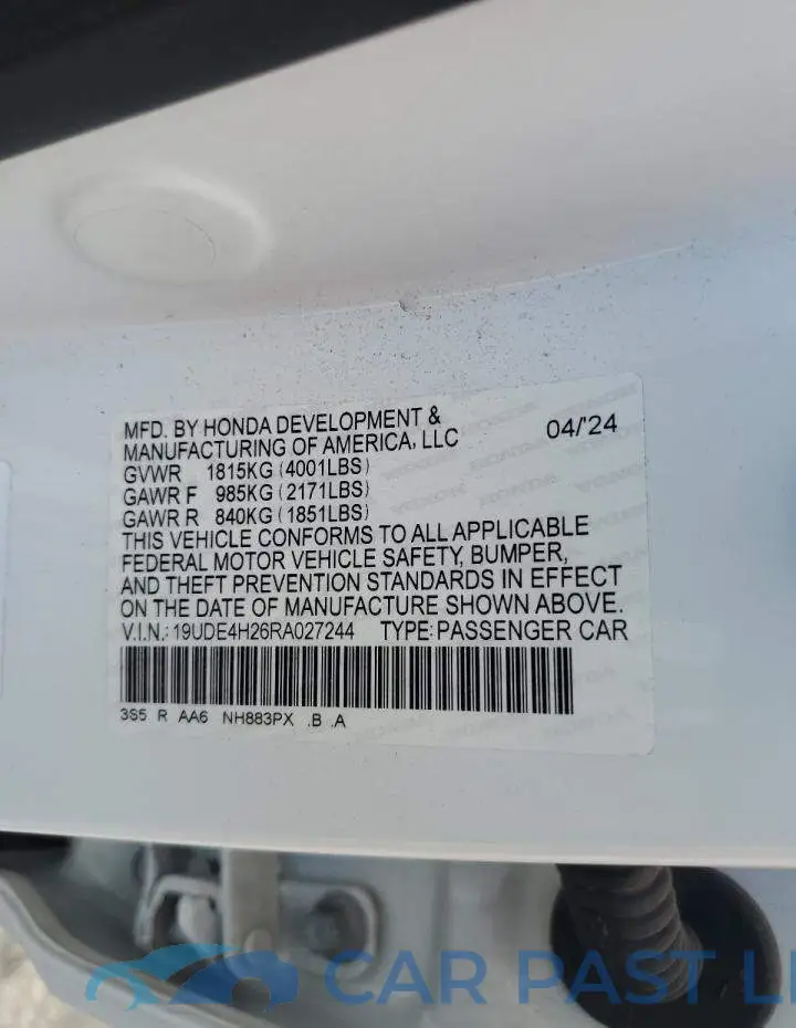 19UDE4H26RA027244# 13