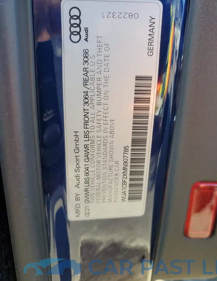 WUA1CBF2XMN907785# 12