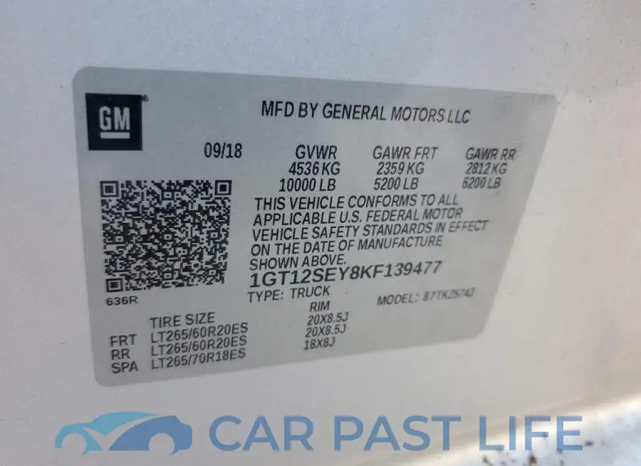 1GT12SEY8KF139477# 12