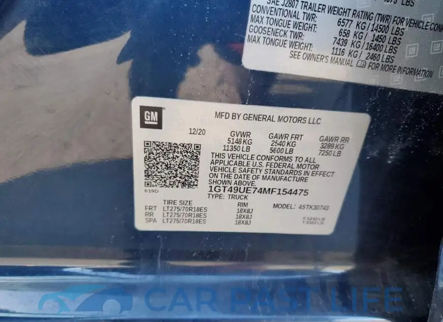 1GT49UE74MF154475# 14