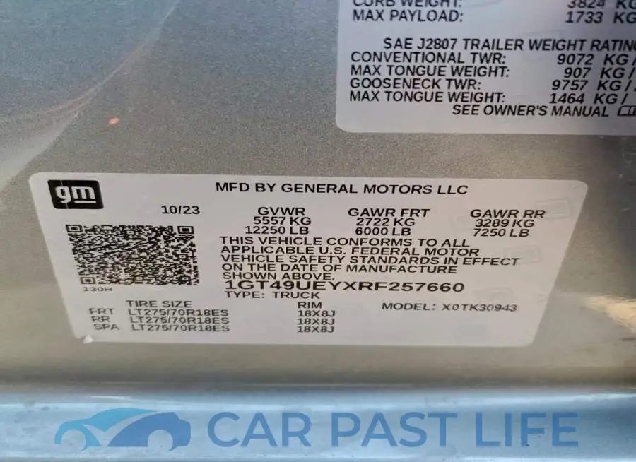 1GT49UEYXRF257660# 12