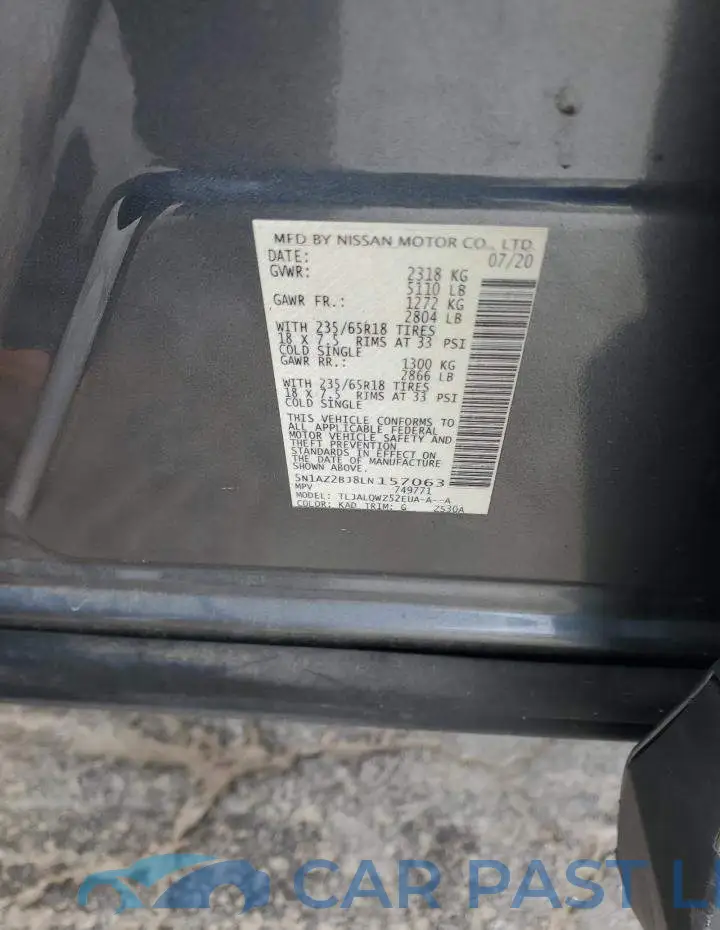 5N1AZ2BJ8LN157063# 13