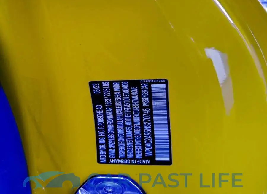 WP0AC2A95NS270745# 12