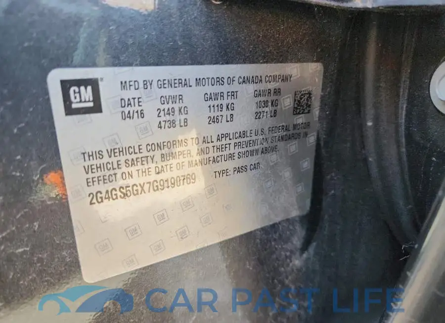 2G4GS5GX7G9190769# 12