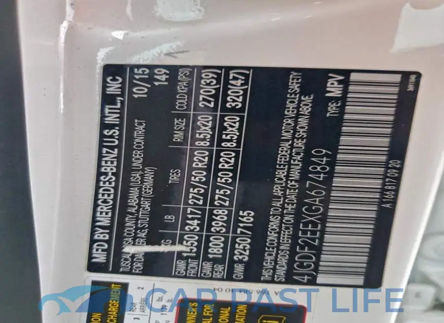 4JGDF2EEXGA674849# 13
