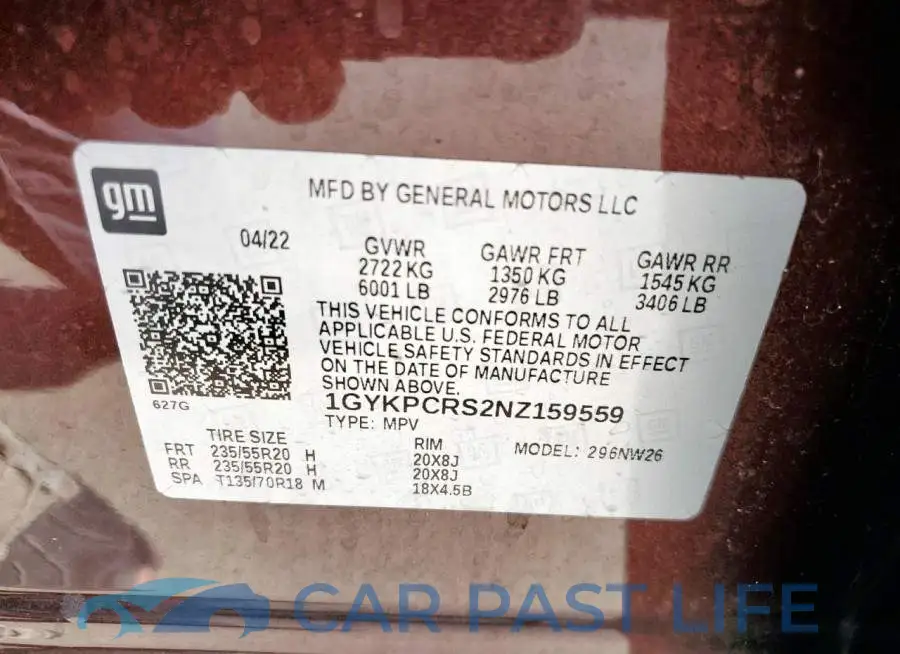 1GYKPCRS2NZ159559# 13