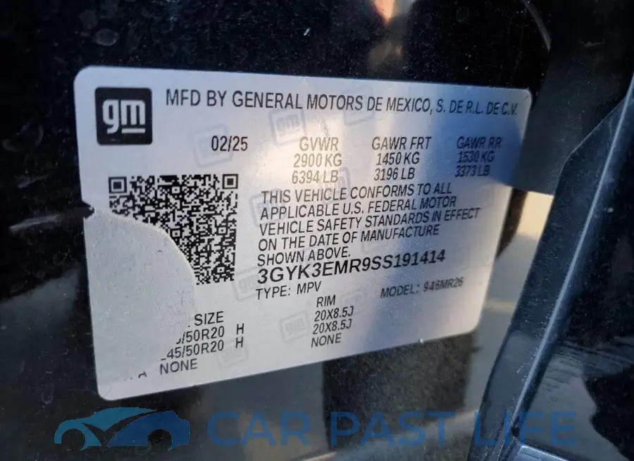 3GYK3EMR9SS191414# 14