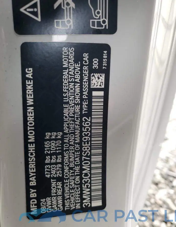 3MW53CM07S8E93562# 12