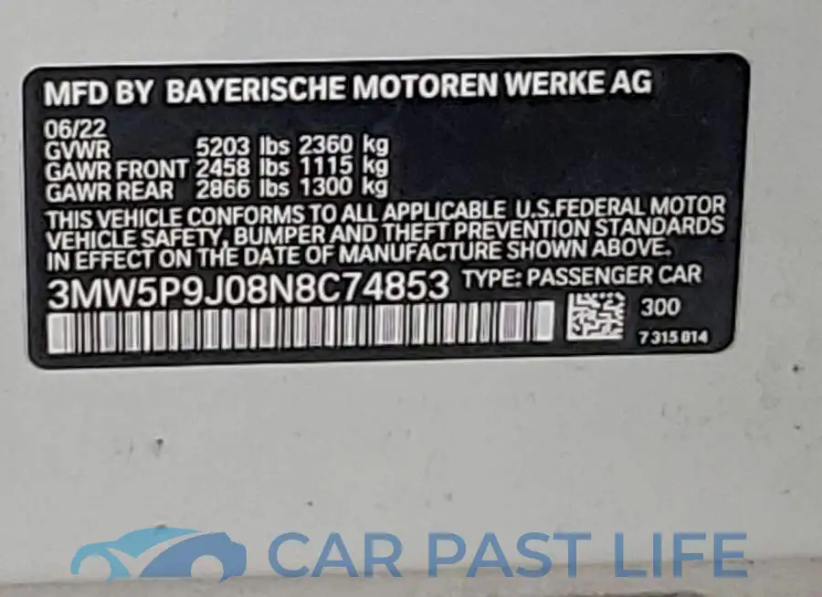 3MW5P9J08N8C74853# 13