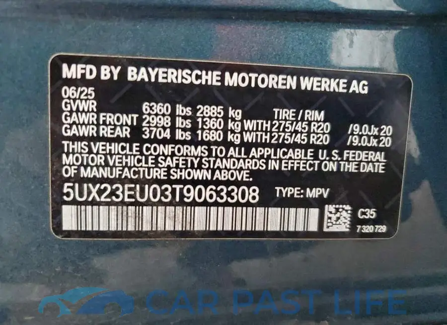 5UX23EU03T9063308# 14