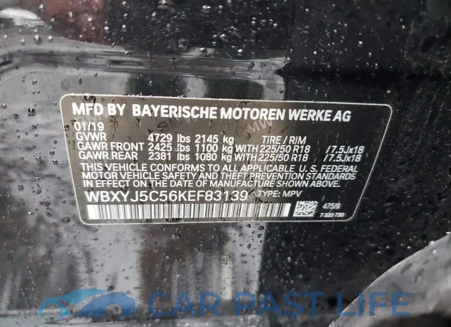 WBXYJ5C56KEF83139# 13