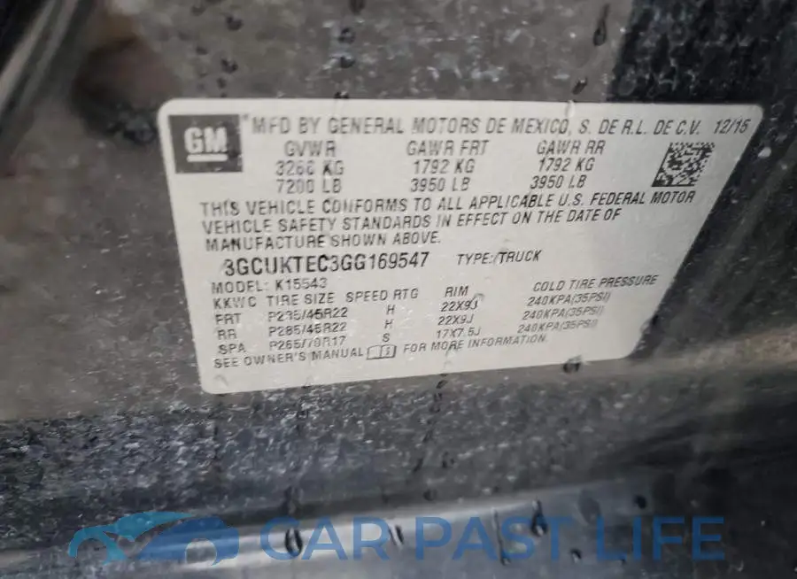 3GCUKTEC3GG169547# 13