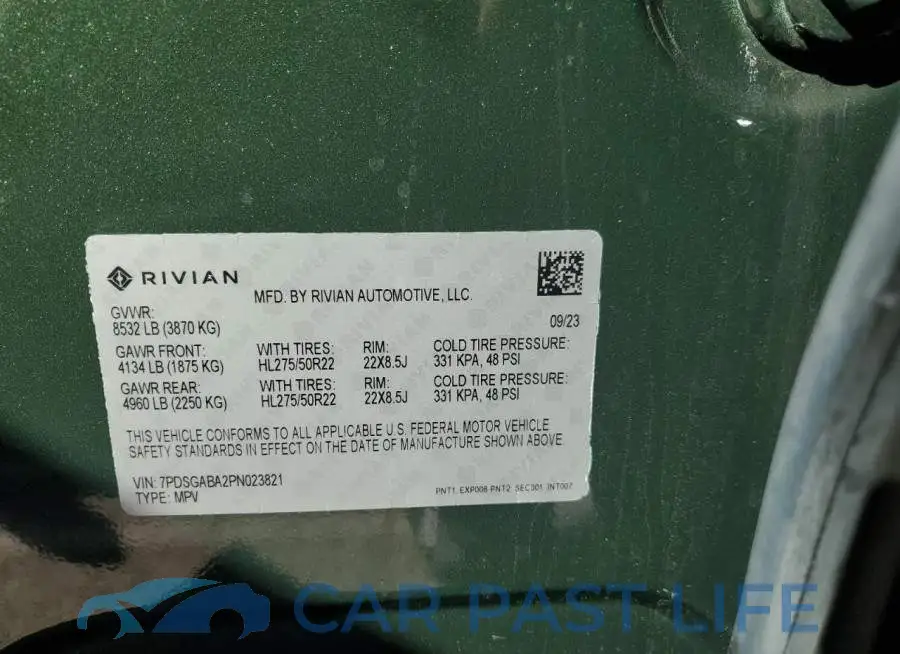 7PDSGABA2PN023821# 14