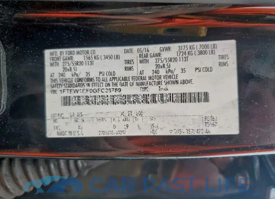 1FTEW1EF0GFC36789# 12