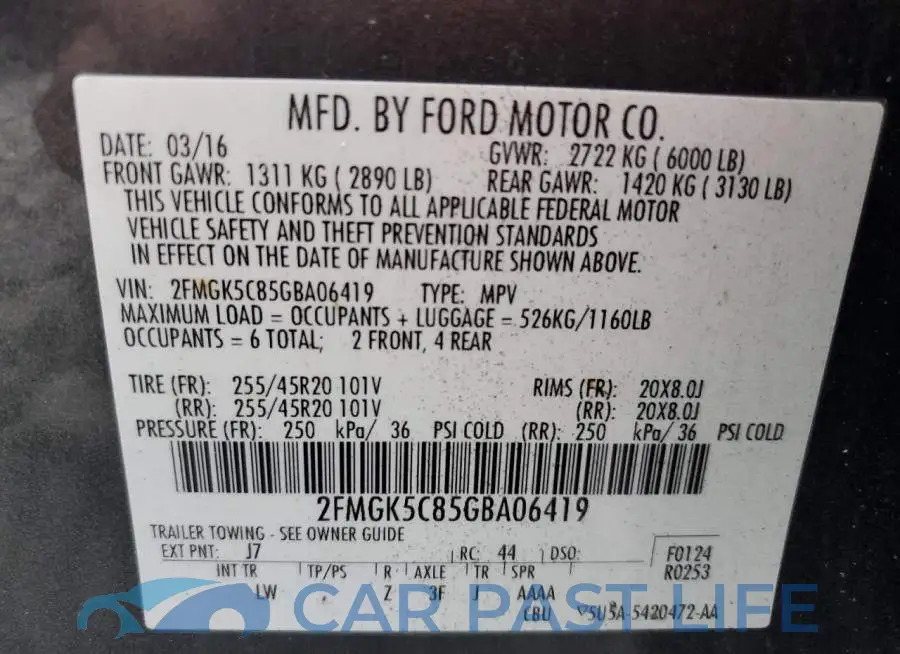 2FMGK5C85GBA06419# 14