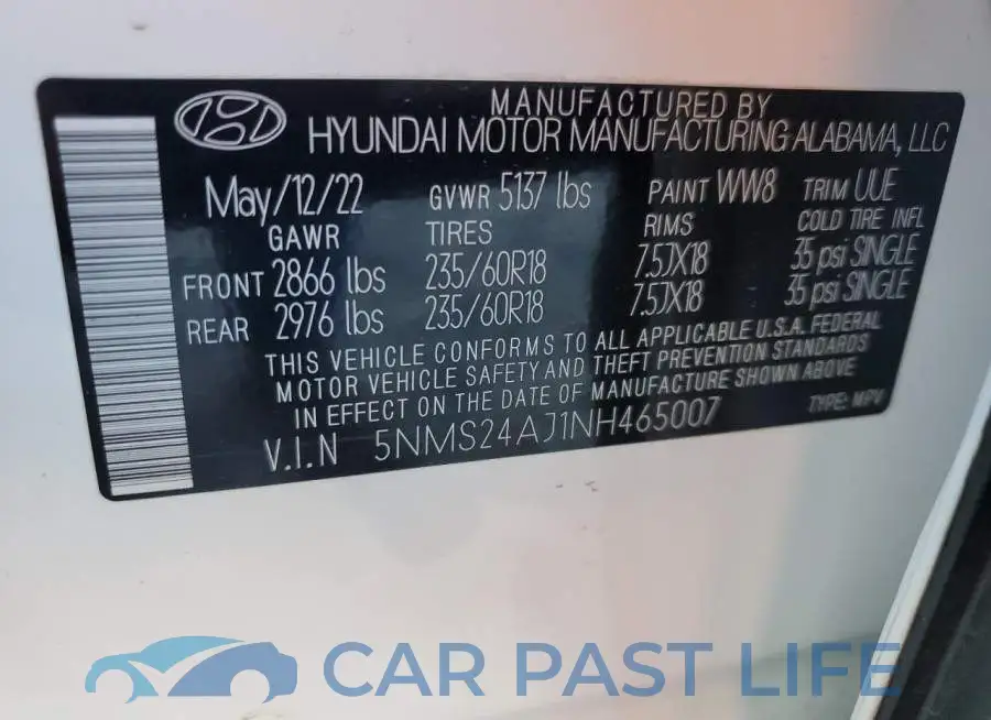 5NMS24AJ1NH465007# 13