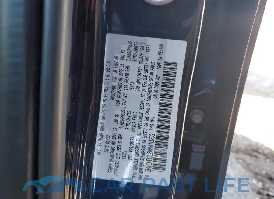 3MVDMBCL8NM410202# 13