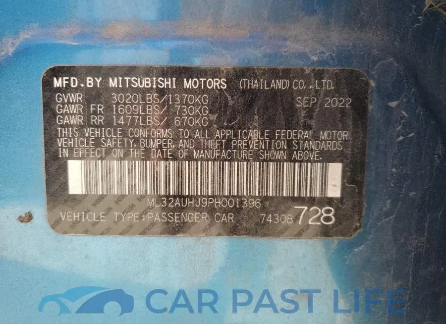 ML32AUHJ9PH001396# 12