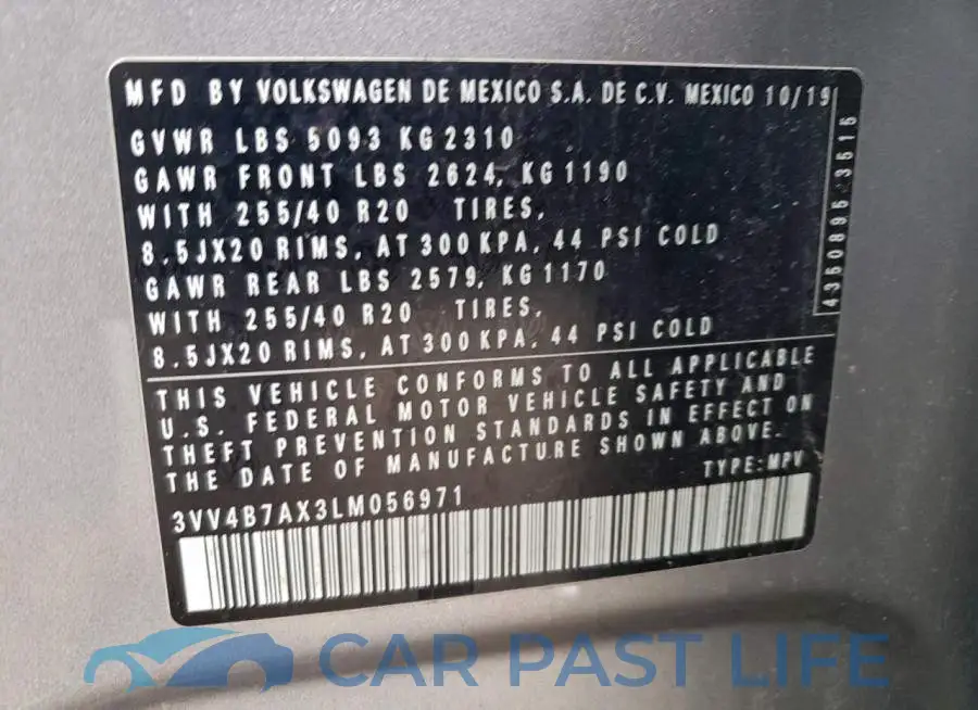 3VV4B7AX3LM056971# 13