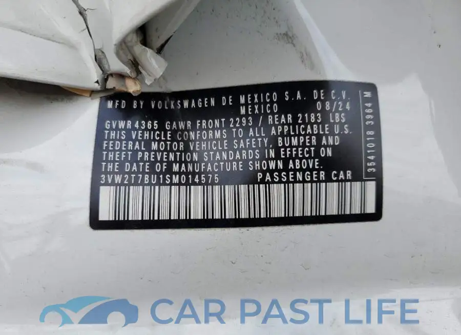3VW2T7BU1SM014575# 12