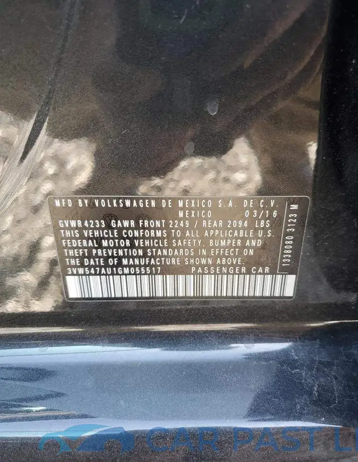 3VW547AU1GM055517# 13