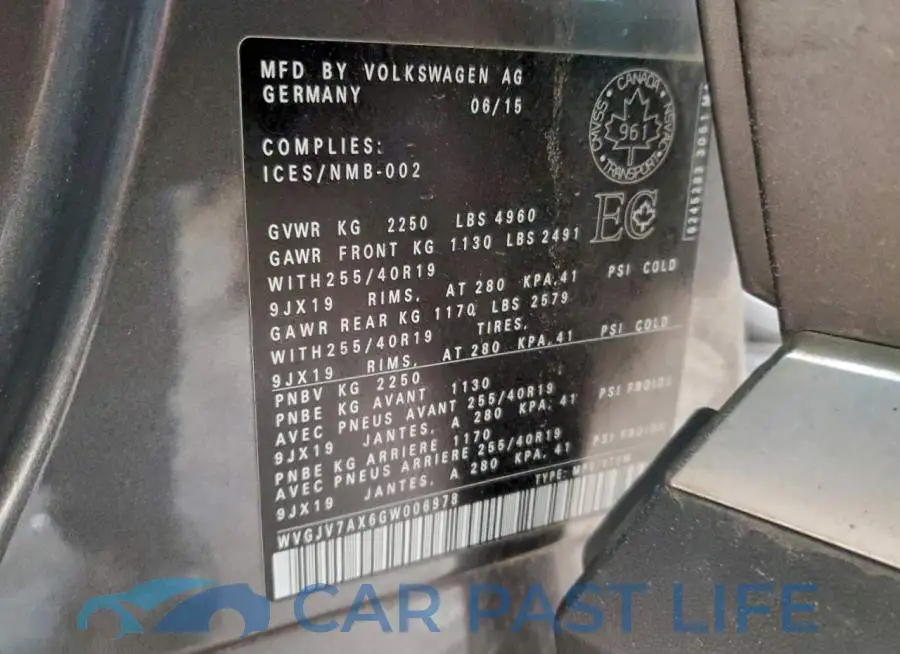 WVGJV7AX6GW006978# 14