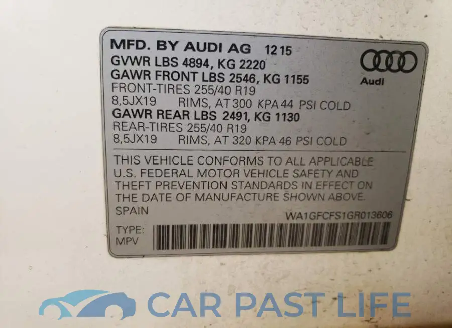 WA1GFCFS1GR013606# 12