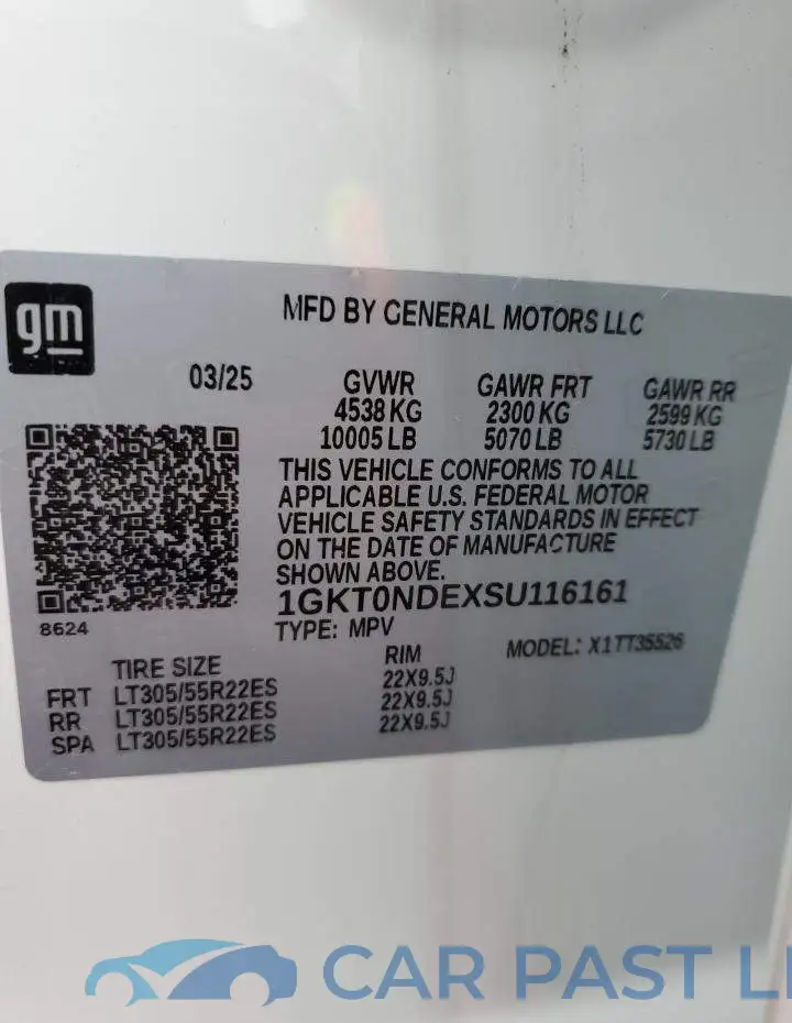 1GKT0NDEXSU116161# 13