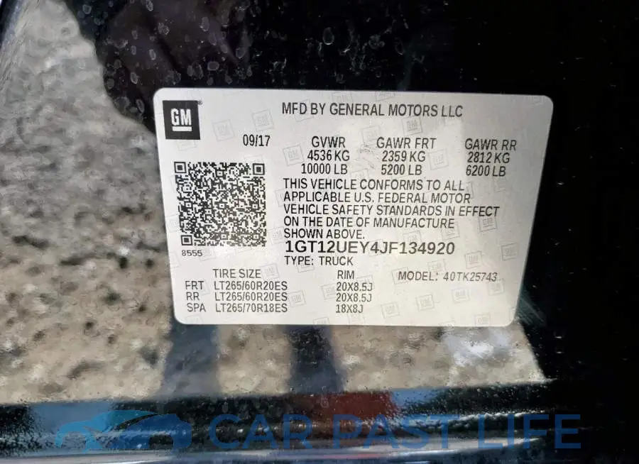1GT12UEY4JF134920# 12
