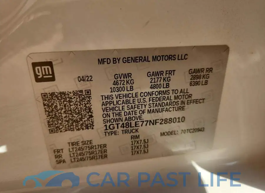 1GT48LE77NF288010# 12