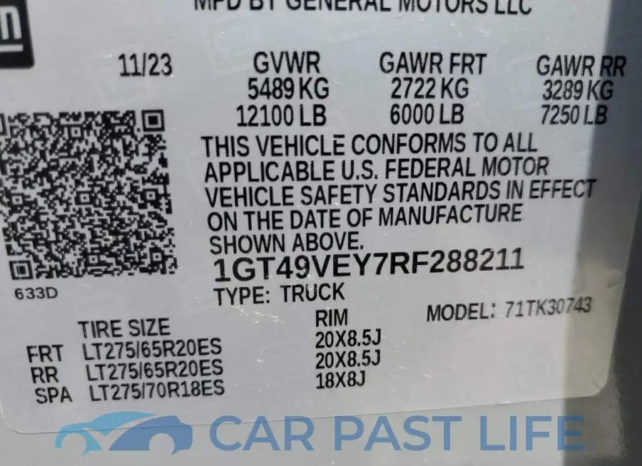 1GT49VEY7RF288211# 12