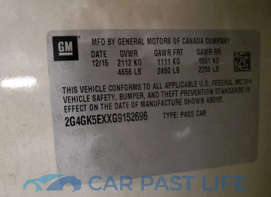 2G4GK5EXXG9152696# 12