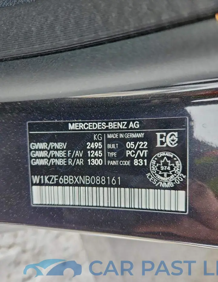 W1KZF6BBXNB088161# 13