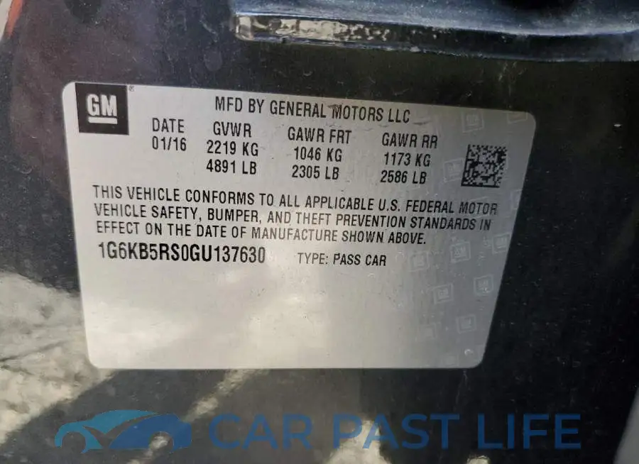 1G6KB5RS0GU137630# 13