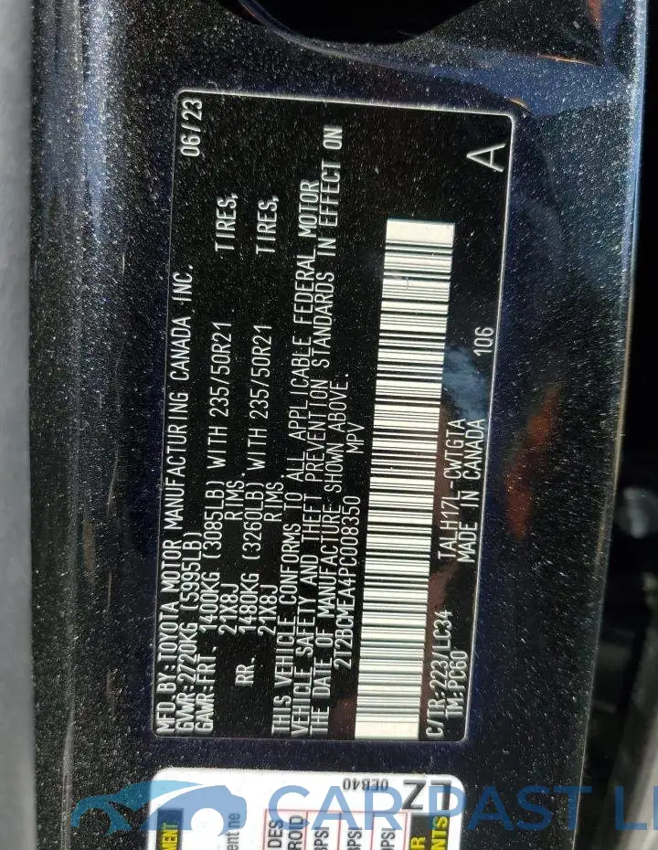 2T2BCMEA4PC008350# 13