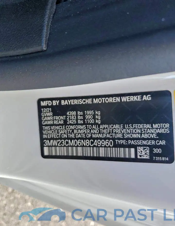 3MW23CM06N8C49960# 12