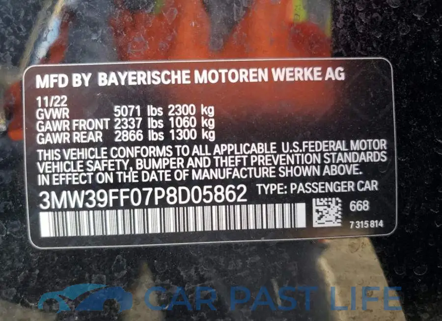 3MW39FF07P8D05862# 12