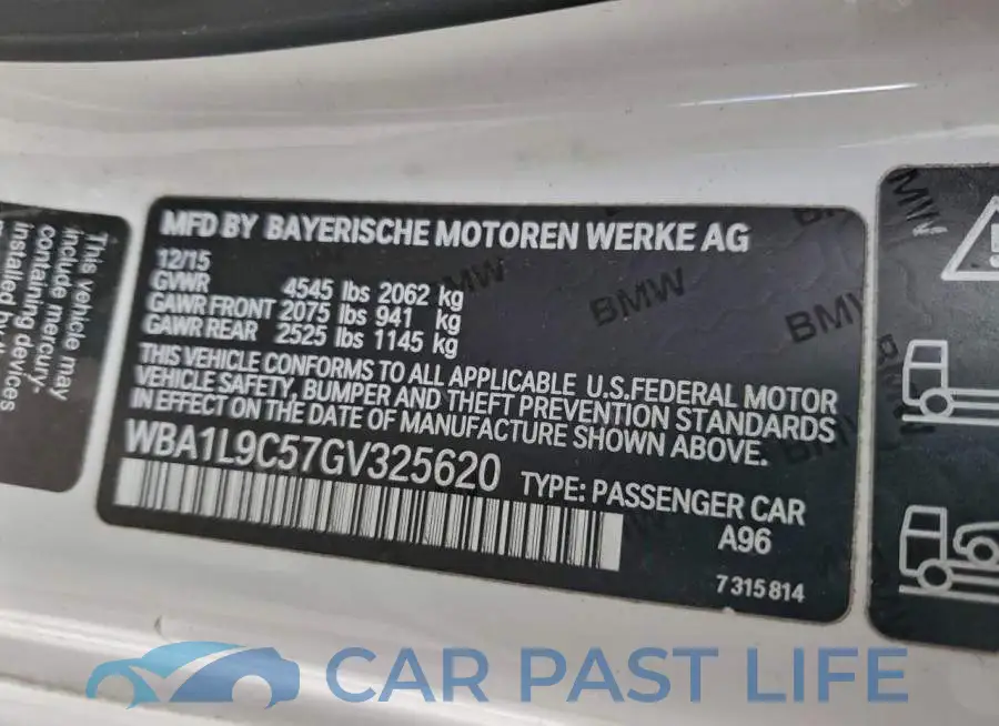 WBA1L9C57GV325620# 12