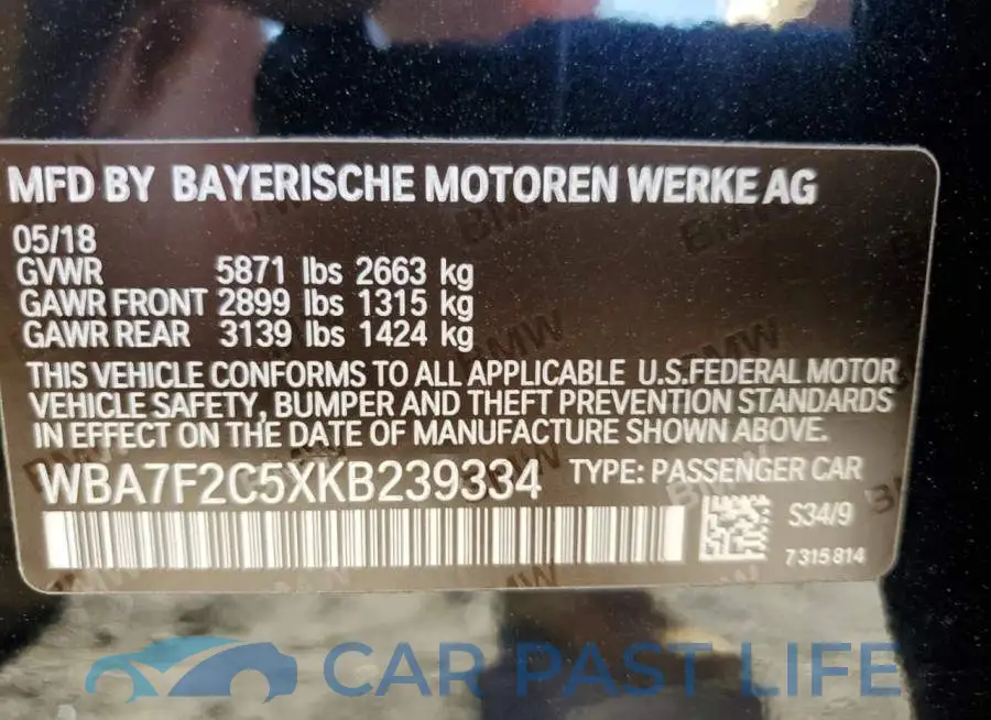 WBA7F2C5XKB239334# 12