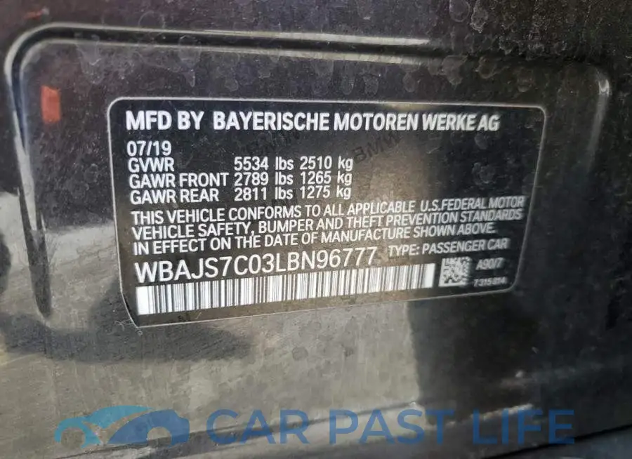 WBAJS7C03LBN96777# 12